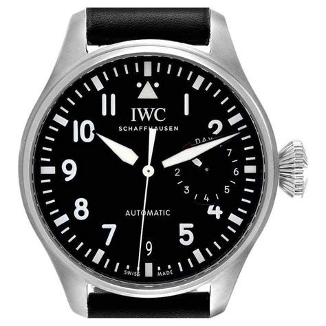 quadrante iwc|IWC Pilot Fliegerchronograph quadrante dial nero black.